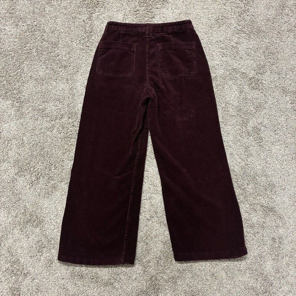 a.n.a A New Approach Women’s Size 6 Burgundy Corduroy Wide Leg Pants Cotton - Picture 4 of 8